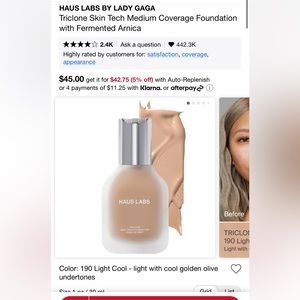 Brand NWT Haus labs by Lady Gaga foundation